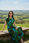 Emerald Mist Satin Maxi Dress Jess The Molly