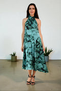 Dream Halter Midi Dress - Green